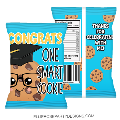 One Smart Cookie Graduation Chip Bags