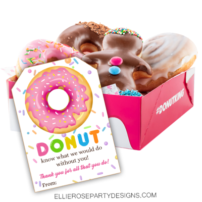 Donut Thank You Tags Printable